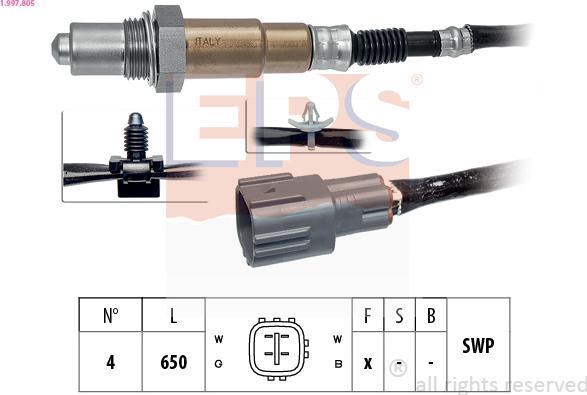 EPS 1.997.805 - Лямбда-зонд autocars.com.ua