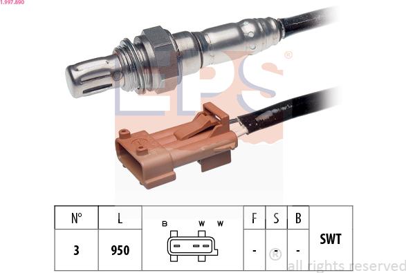 EPS 1.997.890 - Лямбда-зонд autocars.com.ua