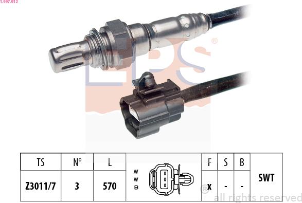 EPS 1.997.912 - Лямбда-зонд autocars.com.ua