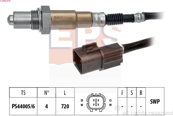 EPS 1.998.018 - Лямбда-зонд autocars.com.ua