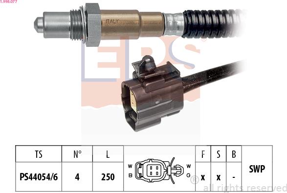 EPS 1.998.077 - Лямбда-зонд autocars.com.ua