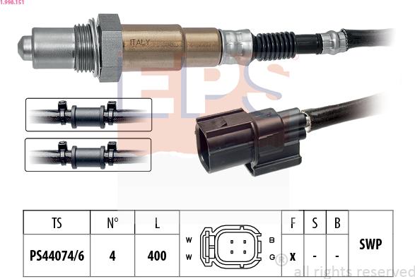 EPS 1.998.151 - Лямбда-зонд autocars.com.ua