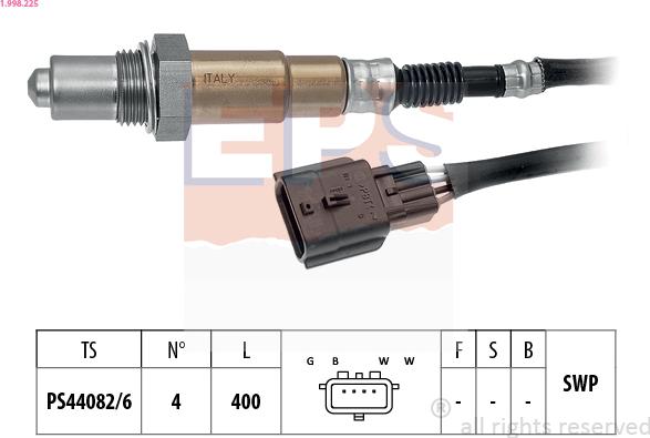 EPS 1.998.225 - Лямбда-зонд autocars.com.ua