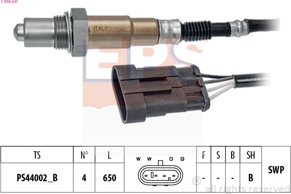 EPS 1.998.241 - Лямбда-зонд autocars.com.ua