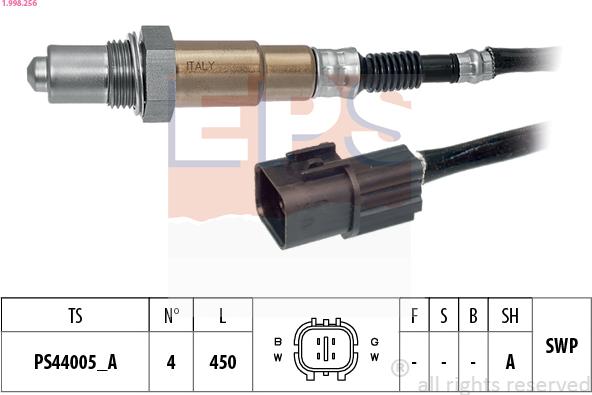 EPS 1.998.256 - Лямбда-зонд autocars.com.ua