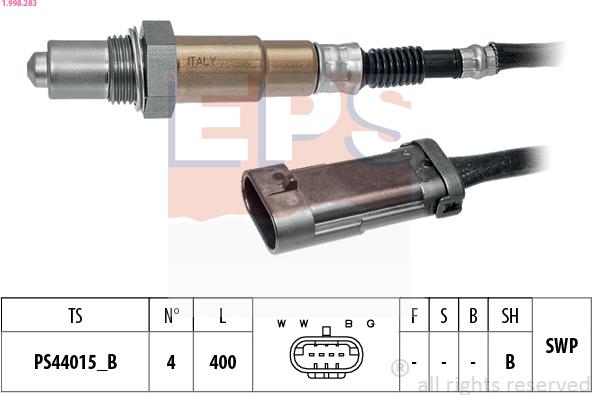 EPS 1.998.283 - Лямбда-зонд autocars.com.ua