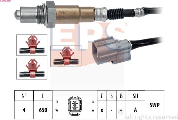 EPS 1.998.319 - Лямбда-зонд autocars.com.ua