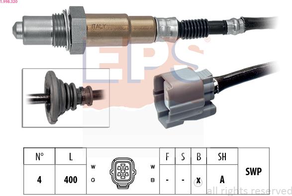 EPS 1.998.320 - Лямбда-зонд autocars.com.ua