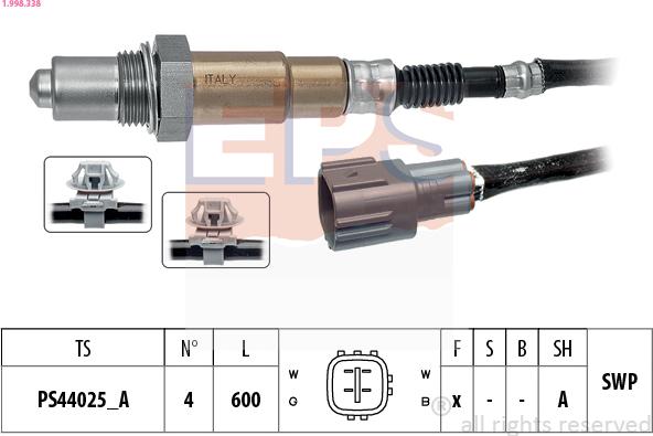 EPS 1.998.338 - Лямбда-зонд autocars.com.ua