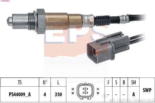 EPS 1.998.361 - Лямбда-зонд autocars.com.ua