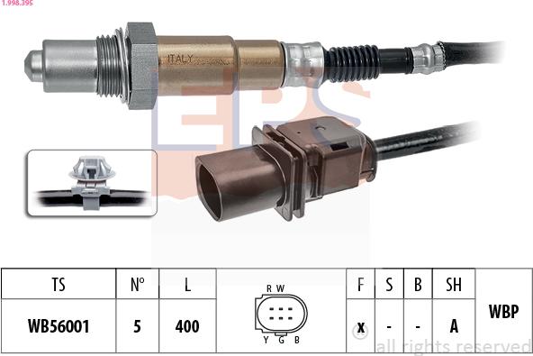 EPS 1.998.395 - Лямбда-зонд autocars.com.ua