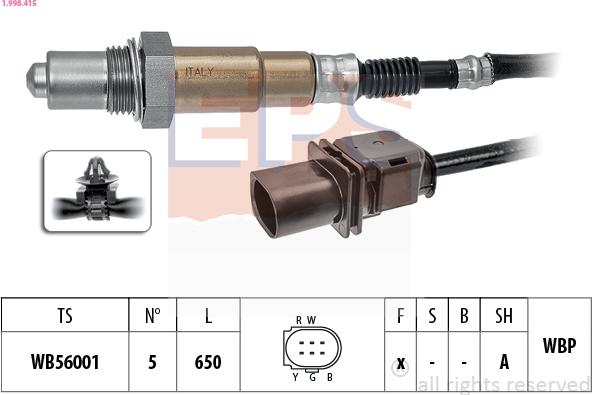 EPS 1.998.415 - Лямбда-зонд autocars.com.ua