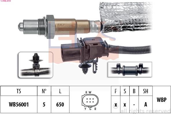 EPS 1.998.419 - Лямбда-зонд autocars.com.ua