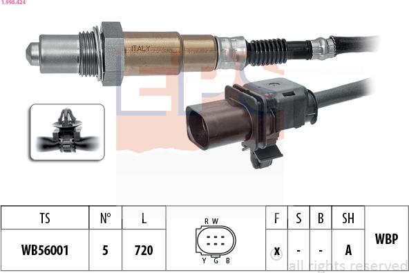 EPS 1.998.424 - Лямбда-зонд autocars.com.ua