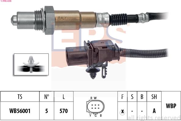 EPS 1.998.438 - Лямбда-зонд autocars.com.ua