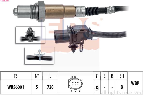 EPS 1.998.441 - Лямбда-зонд autocars.com.ua