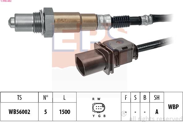 EPS 1.998.482 - Лямбда-зонд autocars.com.ua