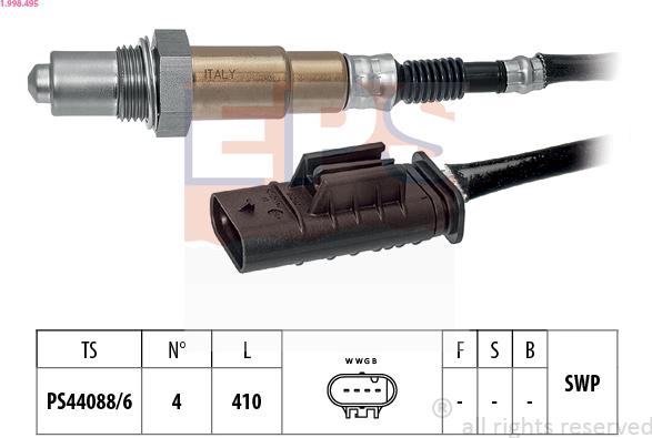 EPS 1.998.495 - Лямбда-зонд autocars.com.ua