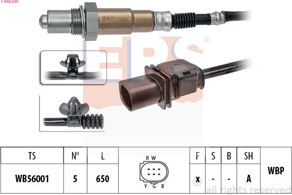 EPS 1.998.500 - Лямбда-зонд autocars.com.ua