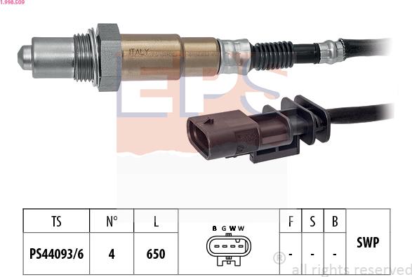 EPS 1.998.509 - Лямбда-зонд autocars.com.ua