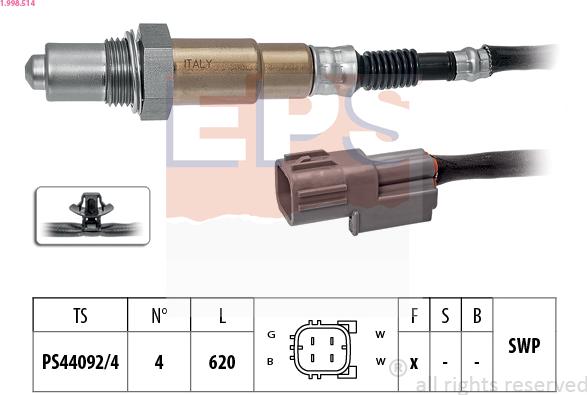 EPS 1.998.514 - Лямбда-зонд autocars.com.ua