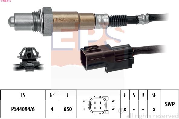 EPS 1.998.517 - Лямбда-зонд autocars.com.ua