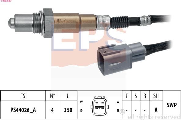 EPS 1.998.523 - Лямбда-зонд autocars.com.ua