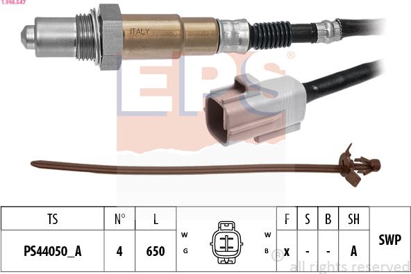 EPS 1.998.547 - Лямбда-зонд autocars.com.ua