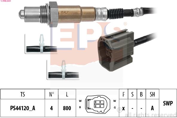 EPS 1.998.561 - Лямбда-зонд autocars.com.ua