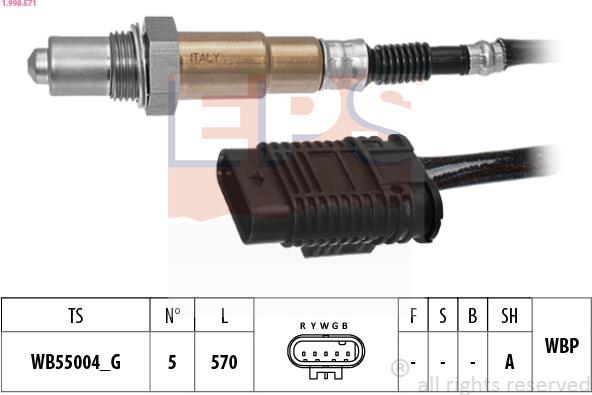 EPS 1.998.571 - Лямбда-зонд autocars.com.ua