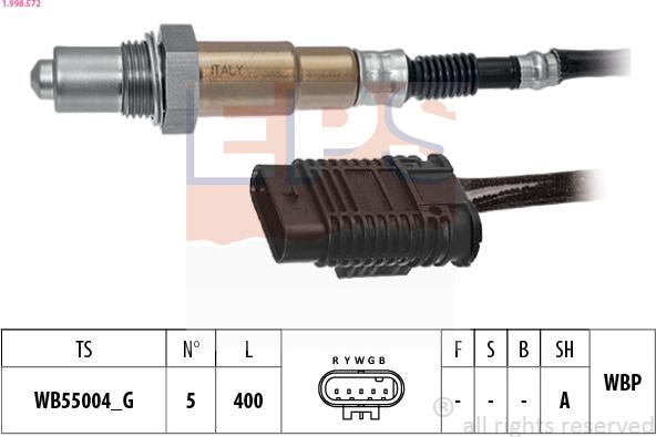 EPS 1.998.572 - Лямбда-зонд autocars.com.ua