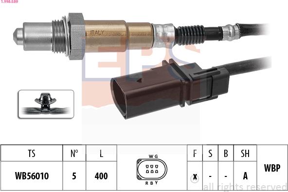 EPS 1.998.589 - Лямбда-зонд autocars.com.ua