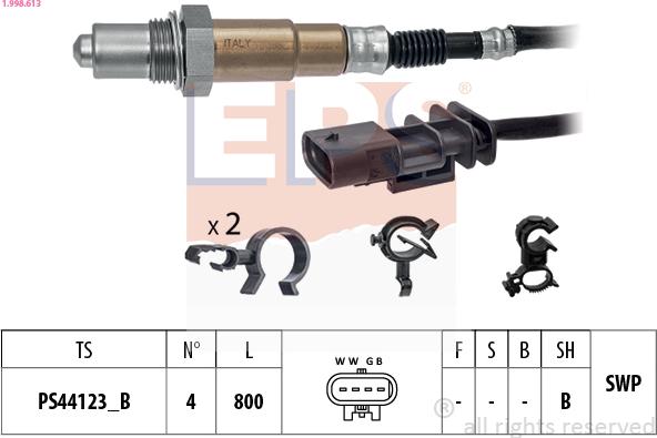 EPS 1.998.613 - Лямбда-зонд autocars.com.ua