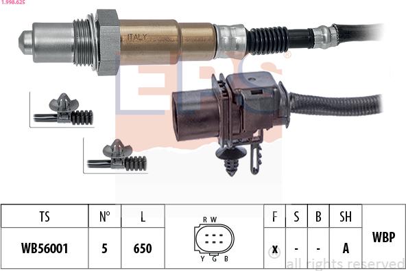 EPS 1.998.625 - Лямбда-зонд autocars.com.ua