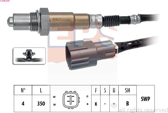 EPS 1.998.641 - Лямбда-зонд autocars.com.ua