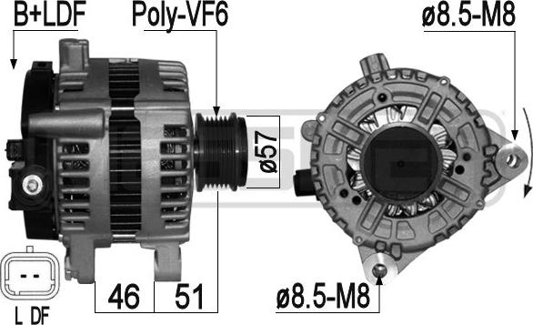 ERA 209054A - Генератор avtokuzovplus.com.ua