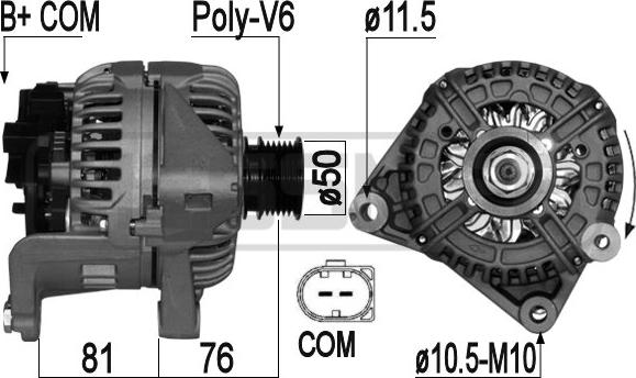 ERA 209070A - Генератор avtokuzovplus.com.ua