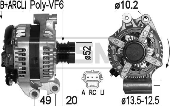 ERA 209312 - Генератор autocars.com.ua