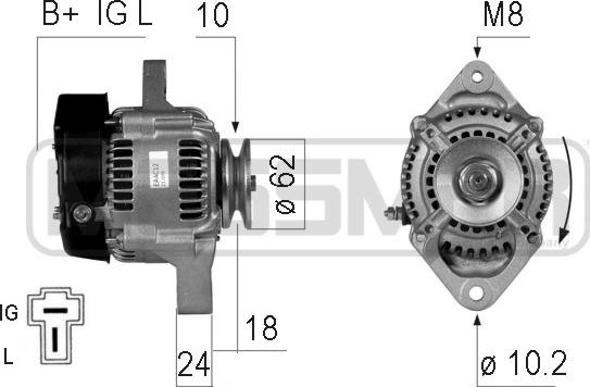 ERA 210148R - Генератор autocars.com.ua