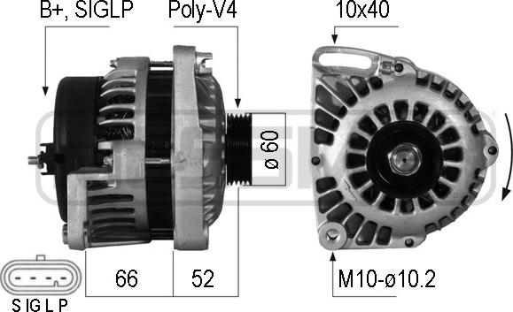 ERA 210206A - Генератор avtokuzovplus.com.ua