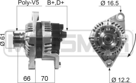 ERA 210254 - Генератор autocars.com.ua