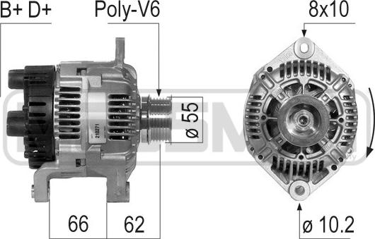 ERA 210271 - Генератор avtokuzovplus.com.ua