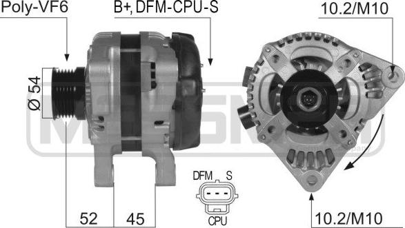 ERA 210358 - Генератор avtokuzovplus.com.ua