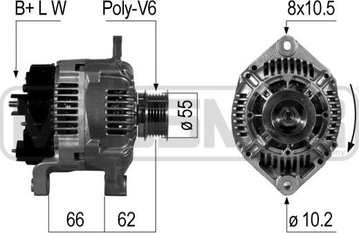 ERA 210478 - Генератор avtokuzovplus.com.ua