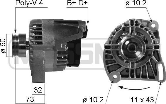 ERA 210485R - Генератор autocars.com.ua