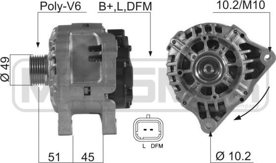 ERA 210545A - Генератор autocars.com.ua