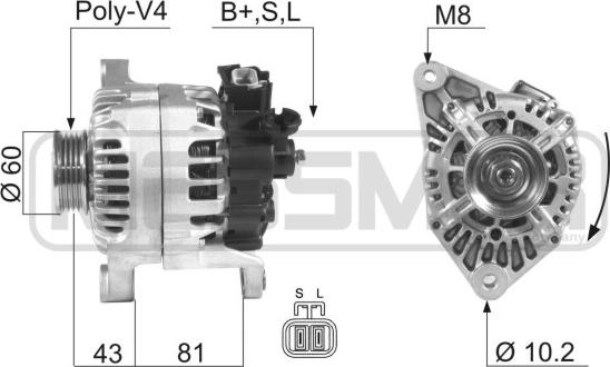 ERA 210557 - Генератор autocars.com.ua