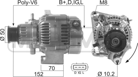 ERA 210587 - Генератор autocars.com.ua