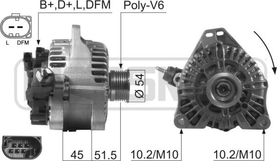 ERA 210633 - Генератор autocars.com.ua