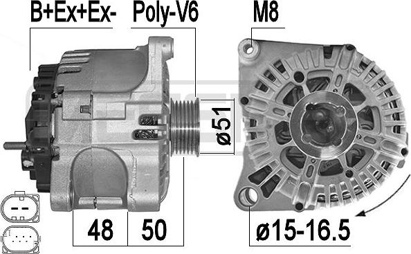 ERA 210634 - Генератор autocars.com.ua